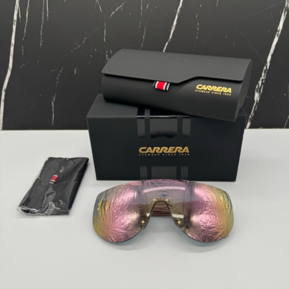 NEW CARRERA FLAGLAB12 0000/9 WOMEN SUNGLASSES FLAGLAB 12 0000J SHIELD EYEWEAR - Picture 12 of 12